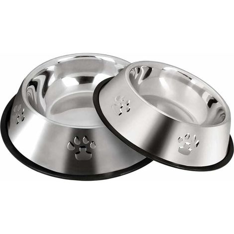 2 bols pour chien en acier inoxydable, bols pour chat avec base 15CM- (1/3)