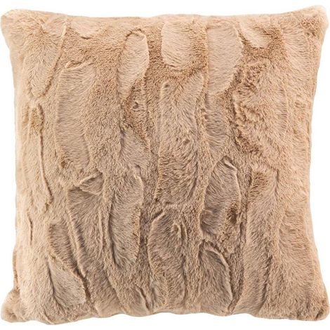 Coussin Imitation Fourrure "Foxy" 45x45cm Sable