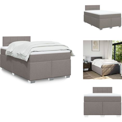 Boxspringbett mit Matratze Taupe 120x200 cm Stoff - Boxspringbett - Boxspringbetten - Bett - Bett Mit Stauraum (1/5)