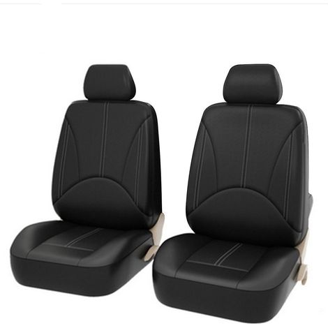 Universeller Autositzbezug aus PU-Leder, Premium-Qualität, schwarze Schalensitzlehne, Autoinnenraum-1