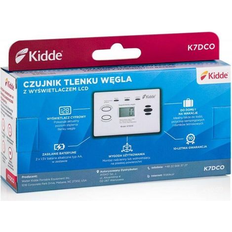 Kidde K7DCO detector de monóxido de carbono blanco