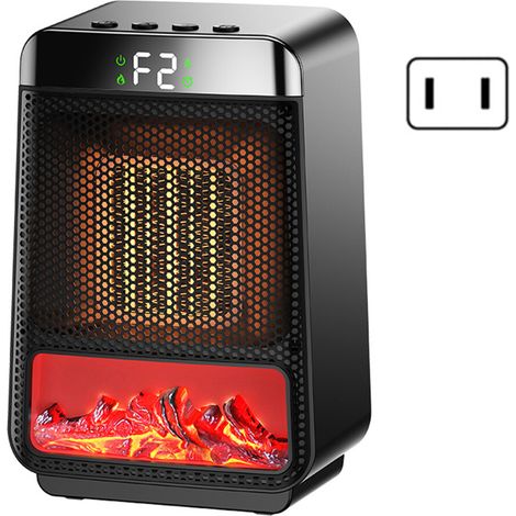 Calefactor portátil pequeño para uso personal, con control bidireccional.