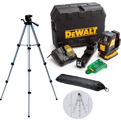 Dewalt DCLE34021D1 XR Compact Cross Line Green Laser 18V 1x2.0Ah Li-ion + Tripod (1/5)