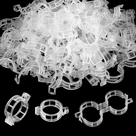 200 pinces à tomates, supports de treillis en plastique pour plantes (1/5)