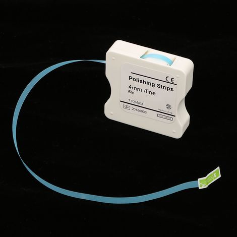 rouleau de bande de polissage dentaire en résine de 4 mm pour le ponçage et le meulage interdentaire des dents (bleu) (1/5)