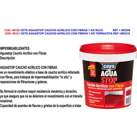 CEYS Aguastop Acrylkautschuk mit Fasern 1 kg Rot