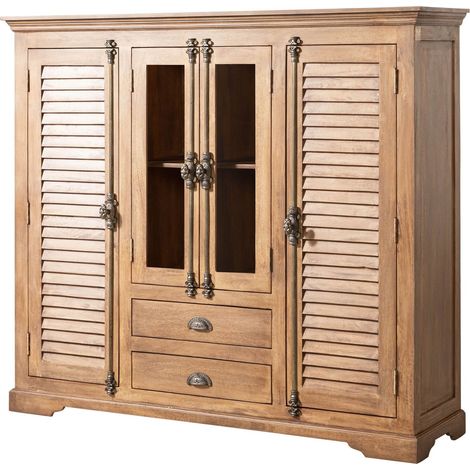 Buffet Manguier 160x45x142 huilé beige TOULOUSE 15