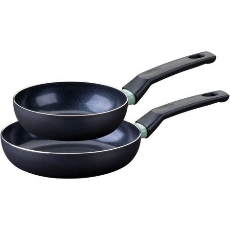 Pfannenset Fackelmann schwarz 16 und 20 cm ökologisch