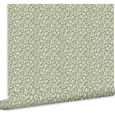 Laura Ashley Sweet Alyssum Vliestapete Grun 10mx52cm (1/5)