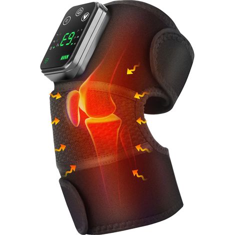 Knie-Massager, Wärme-Therapie, Vibrationsmassage, schwarz (1/2)