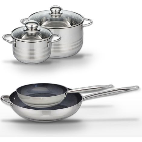 Lot 2 Poêles 24/32cm & 2 Faitouts 16/24cm Elo Profi Therm Platinum (1/5)