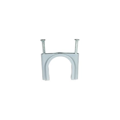Boîte de 25 attaches pontets Ø32 à deux pointes pour tubes IRL et câbles - Gris - Eur'Ohm