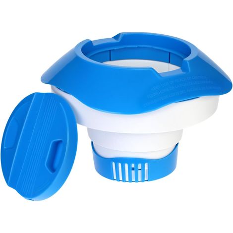 Distributeur Chlore Piscine 8 Pouces - Flotteur Pliable - Polypropylène - Régulation Débit - Pour Piscines Et Spas (1/5)