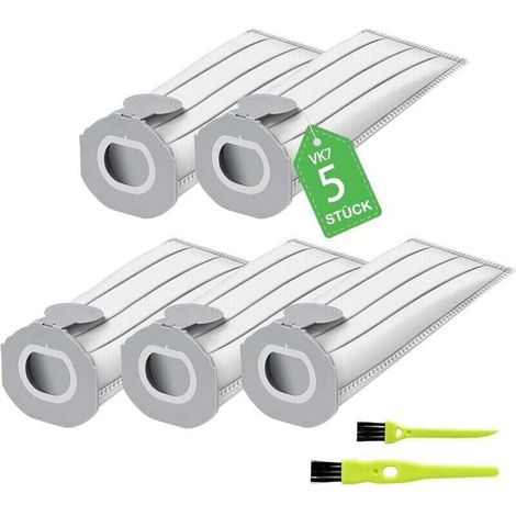 Confezione da 5 sacchetti filtro compatibili  per aspirapolvere Folletto VK7S, VK7, FP7S, FP7 e Kobold VK7. (1/5)