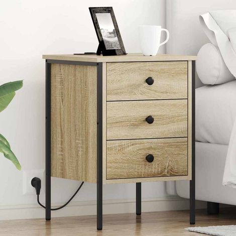 Nachttisch 2 pcs Sonoma-Eiche 42 x 41 x 61 cm Holzwerkstoff