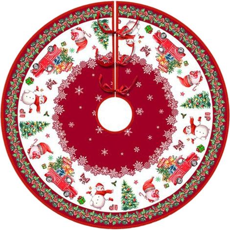 Weihnachtsbaumdecke, rustikale Weihnachtsbaumdecken, Weihnachtsdekoration für Feiern drinnen und draußen, Weihnachtsbaumschmuck (1/4)