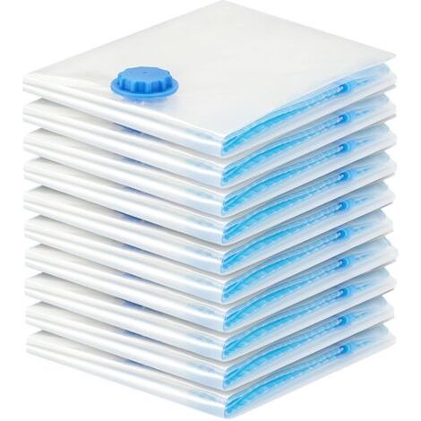 Set mit 10 Vakuum-Aufbewahrungsbeuteln für Kleidung - Wiederverwendbare Vakuum-Aufbewahrungsbeutel - Wasserdichte und kompakte Reisebeutel (30 x 40 cm) (1/4)