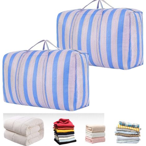2 Sacs Déménagement 120L 85x46x32cm Couettes Vêtements (1/5)
