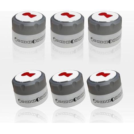Lot de 6 boutons de commande éclairés pour barbecue à gaz 91538 Weber Summit Grill 2012+ 400/600 Series E-470/670, S-460/470/660/670 pour barbecue Weber (1/5)