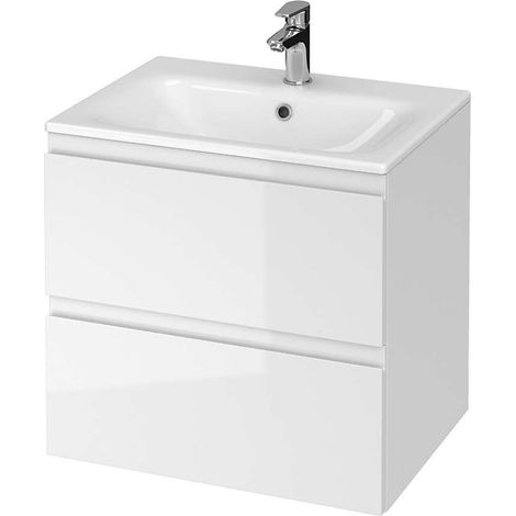 Cersanit Moduo - Armario con lavabo, 57x60x45 cm, 2 cajones, blanco S801-314-DSM
