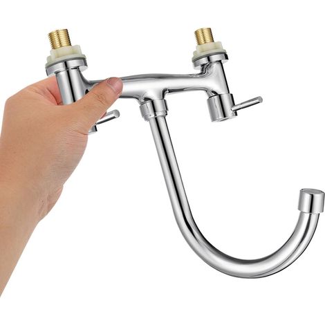 Mitigeur de cuisine, ABS, 2 trous, rotation 360°, cuivre/ABS (1/5)