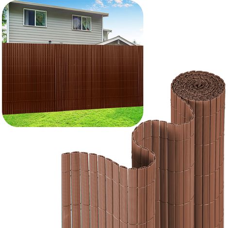 TolleTour Canne in PVC per giardino, balcone e terrazza – Frangivista e frangivento, stabile e facile da tagliare Marrone 100 x 300cm