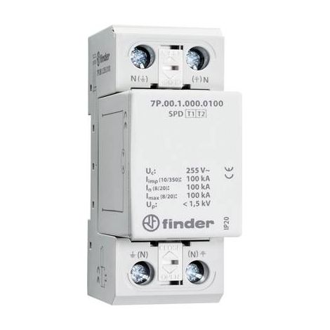 Paraf T1 N-PE 255V Iimp 100KA 1,5KV éclat FINDER 7P0912550100 (1/2)