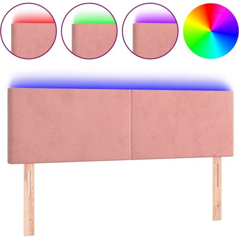 Maison Exclusive - Testiera a LED Rosa 144x5x78/88 cm in Velluto