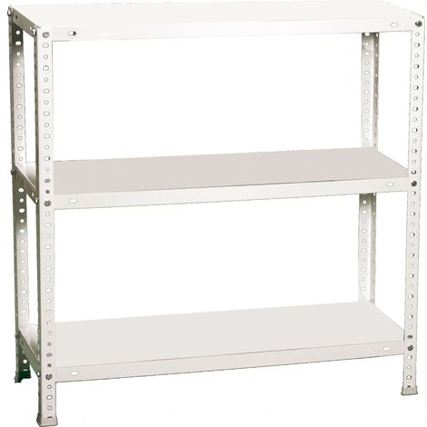 Estantería metálica con tornillos SIMON CLASSIC de 3 estantes (100x90x40cm) BLANCO (1/5)
