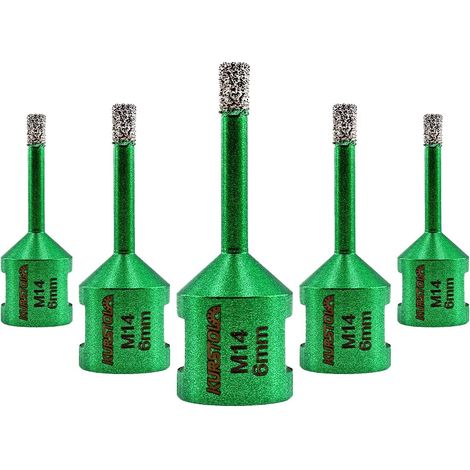 Foret Diamant Carrelage 6mm - 5 Pièces Trépan Diamant Scie Cloche (1/5)