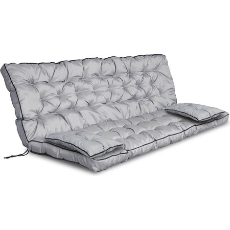 Set da giardino, con sponda alta e bordino, 150x60x50 cm, grigio