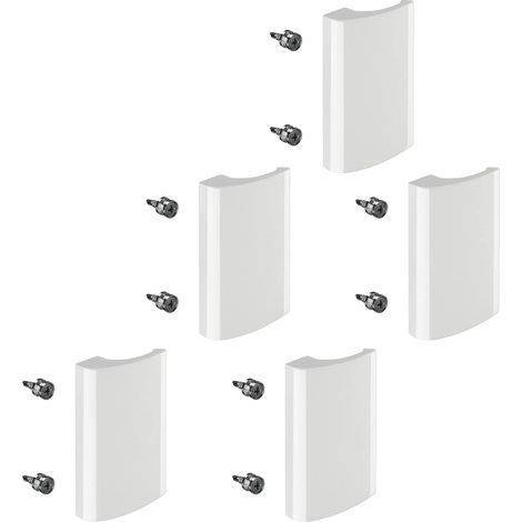 Glossy White Aluminum Patio Door Handles, 48mm Diameter, for Sliding Windows (1/5)