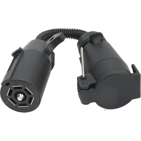 7-poliger Anhängerstecker-Adapter – Rundstecker für 7-polige europäische und amerikanische Stecker, ideal für Wohnwagen- und LKW-Zubehör (1/5)