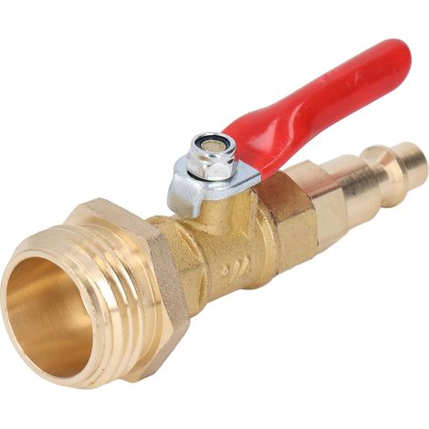 Raccord de purge hiver laiton 1/4 pouce adaptateur rapide mâle 3/4 GHT filetage pour irrigation jardin, joint pour camping-car et bateau (1/5)