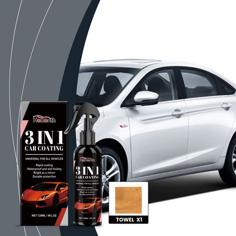 3-in-1 Autopflegespray – Autoversiegelung, Lackwachs, Fleckenentfernung, Polieren und Pflegespray – 120 ml + Tuch -- BIEMMEDUE (1/5)