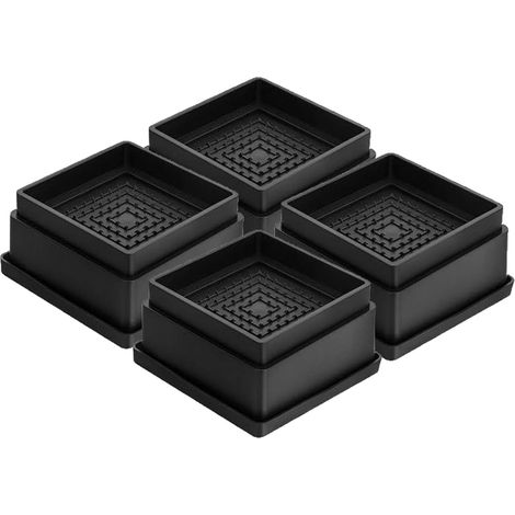 Lot de 4 rehausseurs de Meubles réglables pour Charges Lourdes, 2,5 cm, 5 cm, 7,5 cm, empilables, rallonges de Pieds de Table, rehausseur de Meubles (1/5)