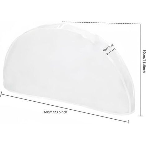 Lot de 5 housses d'épaules pour vêtements, housses de protection pour vêtements, housses anti-poussière pour vêtements, vestes, robes et vêtements, 60x30cm (transparent) (1/4)