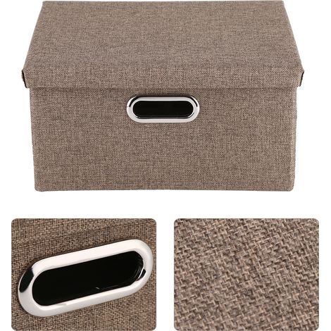 Panier de rangement pliable en tissu gris pour jouets, vêtements et serviettes. (1/5)