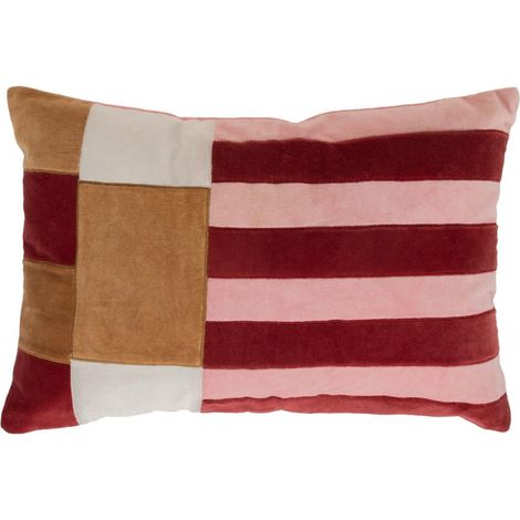 Amadeus - Coussin graphique Eliot camel/bordeaux 40x60 cm (1/2)