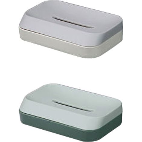 Wandmontierte Seifenschale für die Dusche, 2er-Set, Seifenbox für Dusche, Badezimmer, Badewanne, Küchenspüle, hält Seifen trocken, kein Bohren erforderlich, Klebstoff im Lieferumfang enthalten (Stil: (1/5)