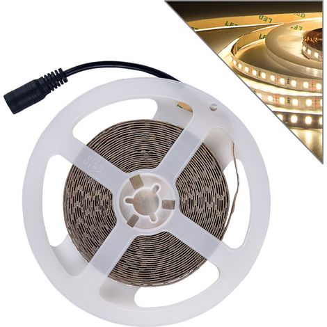 STRISCIA 120W 12V CON 120 LED/M 3000K° ALTA LUMINOSITA' - PERFETTA PER ILLUMINAZIONE INTERNA DIRETTA E INDIRETTA (1/5)