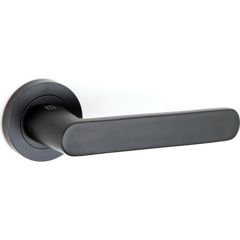 Manilla roseta redonda aluminio R-210 negra 52mm (1/4)
