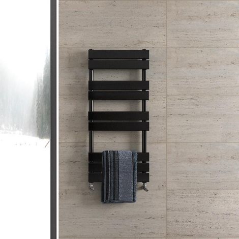 Biubiubath Flat Panel Towel Rail Radiator 1000x450mm Black