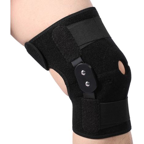 Nouvelle genouillère de sport ajustable et tendance, manchons de compression pour les jambes (charnières noires) (1/5)