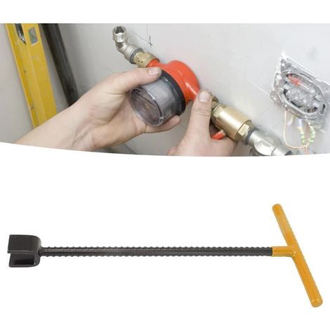 Chiave multifunzionale per contatore acqua in T , rubinetto 4 vie, strumento giallo resistente (1/2)