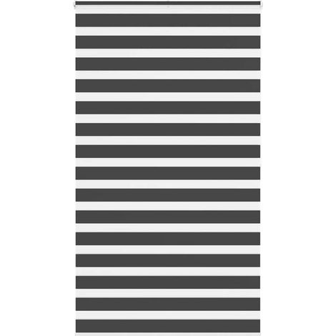 Doppelrollo Schwarz 135x200 cm Stoffbreite 130,9 cm Polyester
