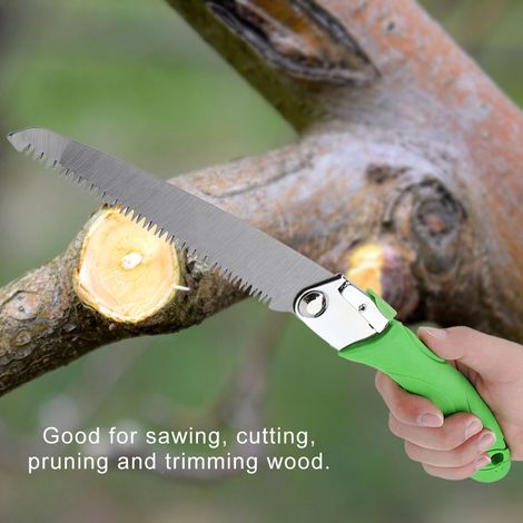 Mini-tragbare Klapp-Campingsäge zum Trimmen von Holz, Bäumen, Garten- und Holzbearbeitungssäge (210 mm) (1/5)