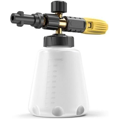 BUNTHAUS Lance À Mousse À Neige Pour Nettoyeur Haute Pression Karcher K2 K3 K4 K5 K6 K7, Canon À Mousse de Rechange Amélioré Connect et Distributeur de Savon À Large Goulot, Buse Réglable