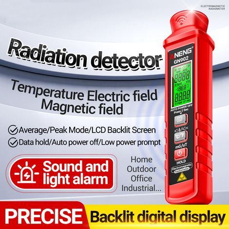 ANENG GN902 Portable Digital LCD Electromagnetic Radiation Tester X-ray Test Radioactivity Meter Electric Field Multifunctional Magnetic Temperature Detector Desktop (1/5)