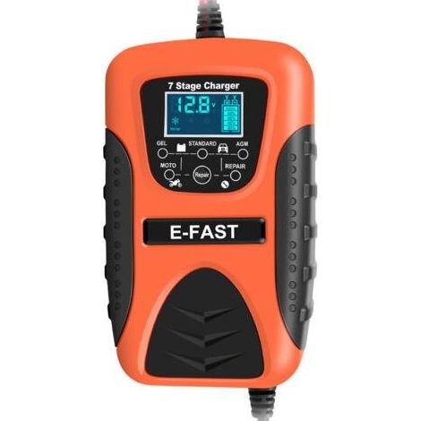 Desulfator de batterie, chargeur de batterie de voiture 7 étapes pour bateau pour tondeuse à gazon pour moto (1/4)